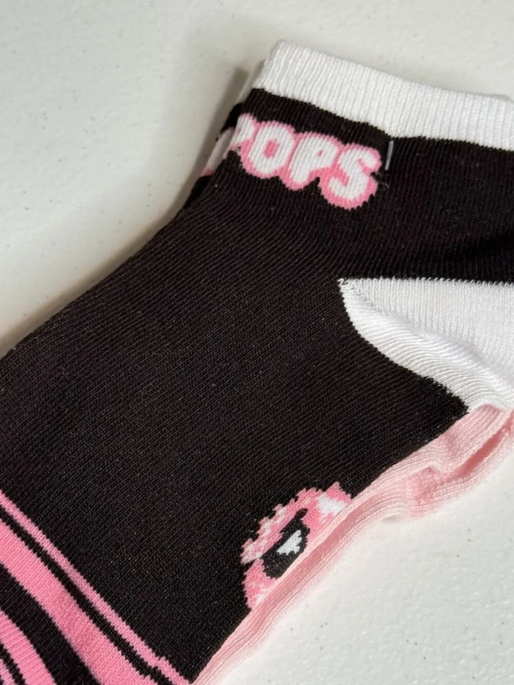 Tootsie Roll Pop Womens Low Cut Socks 2 Pair Brown Pink Candy NWT